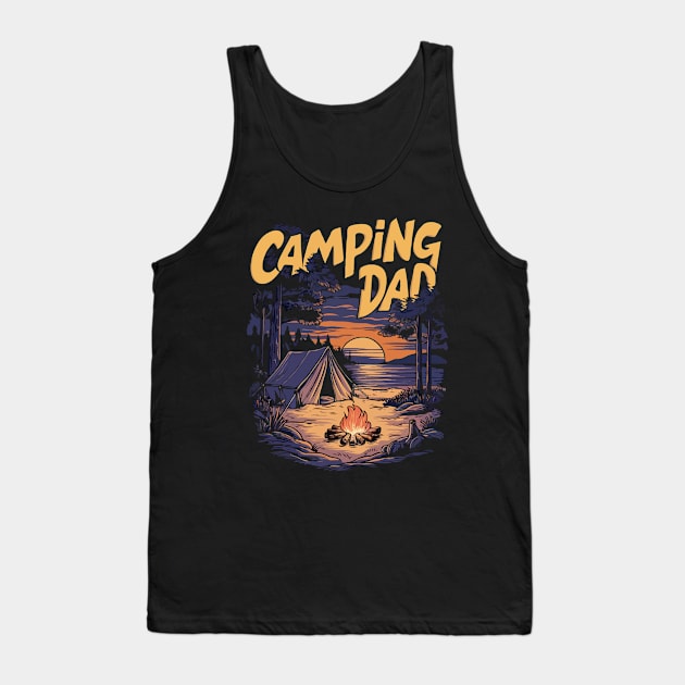 Camping Dad. Funny Camping Tank Top by Chrislkf